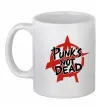 Чашка керамічна Punks not dead Білий фото