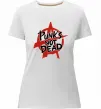 Жіноча преміум футболка Punks not dead Білий фото