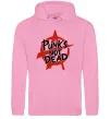 Женская толстовка (худи) Punks not dead Розовый фото