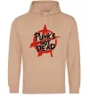 Женская толстовка (худи) Punks not dead Песочный фото