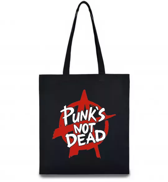 Еко-сумка Punks not dead Чорний фото