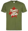 Мужская футболка Punks not dead Оливковый Мужская футболка Punks not dead Оливковый фото