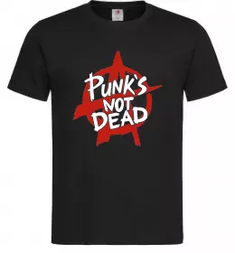 Мужская футболка Punks not dead Черный фото