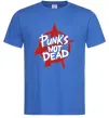 Мужская футболка Punks not dead Ярко-синий Мужская футболка Punks not dead Ярко-синий фото