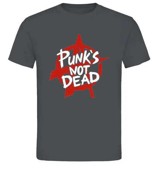 Мужская футболка Punks not dead Графит фото
