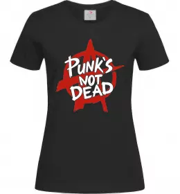 Женская футболка Punks not dead Черный фото