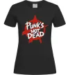 Жіноча футболка Punks not dead Чорний фото