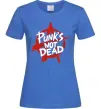 Жіноча футболка Punks not dead Яскраво-синій фото