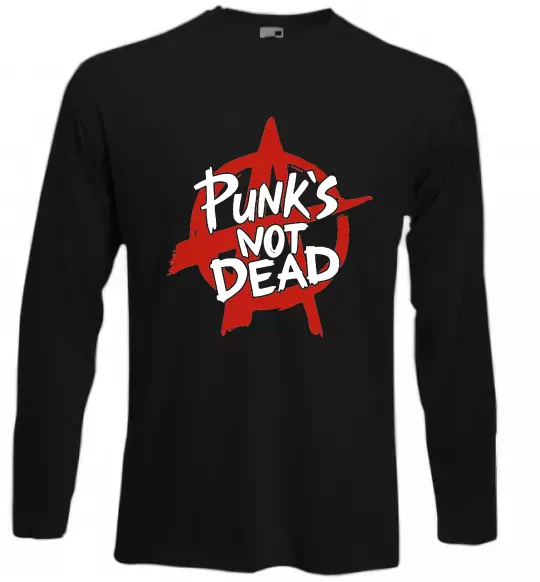 Лонгслів Punks not dead Чорний фото