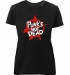 Жіноча преміум футболка Punks not dead Чорний фото