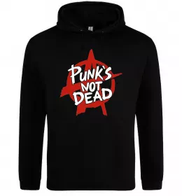 Женская толстовка (худи) Punks not dead Черный фото