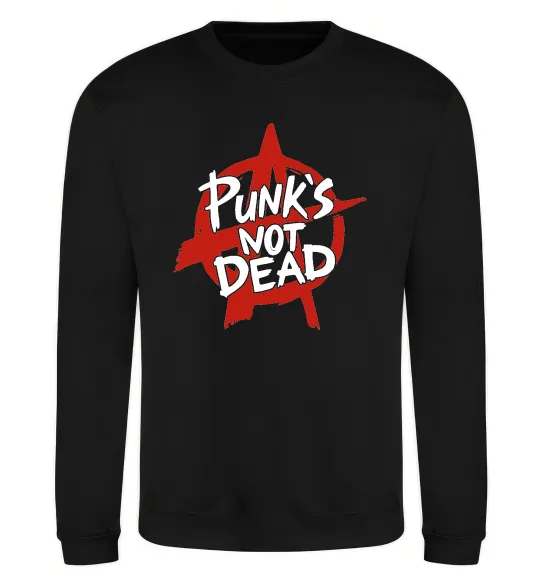 Світшот Punks not dead Чорний фото