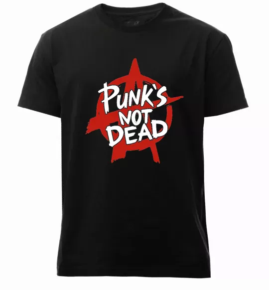 Чоловіча преміум футболка Punks not dead Чорний фото