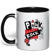 Чашка с цветной ручкой Punk rock Черный Чашка с цветной ручкой Punk rock Черный фото