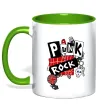 Чашка с цветной ручкой Punk rock Зеленый Чашка с цветной ручкой Punk rock Зеленый фото