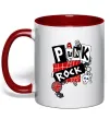 Чашка с цветной ручкой Punk rock Красный Чашка с цветной ручкой Punk rock Красный фото