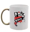 Чашка с цветной ручкой Punk rock Золото Чашка с цветной ручкой Punk rock Золото фото