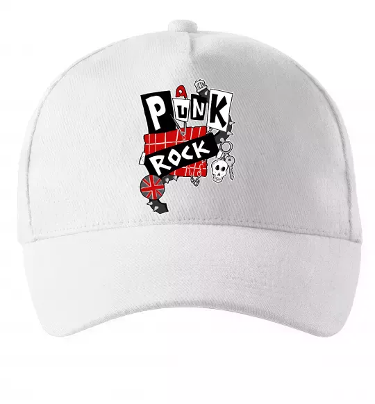 Кепка Punk rock Белый фото