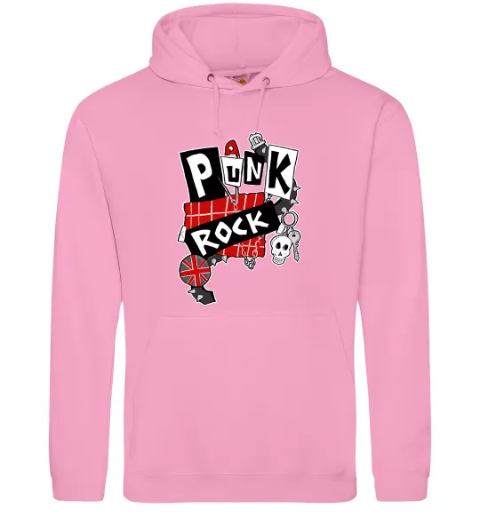 Мужская толстовка (худи) Punk rock Розовый фото