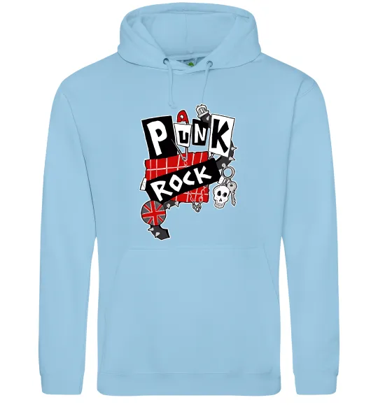 Женская толстовка (худи) Punk rock Голубой фото