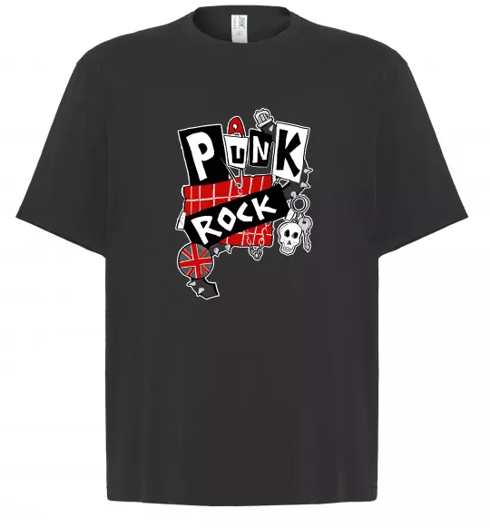 Футболка Оверсайз Punk rock Чорний фото