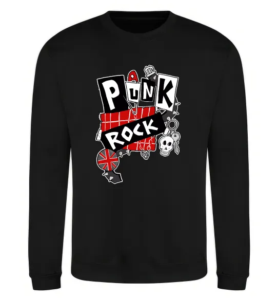 Світшот Punk rock Чорний фото