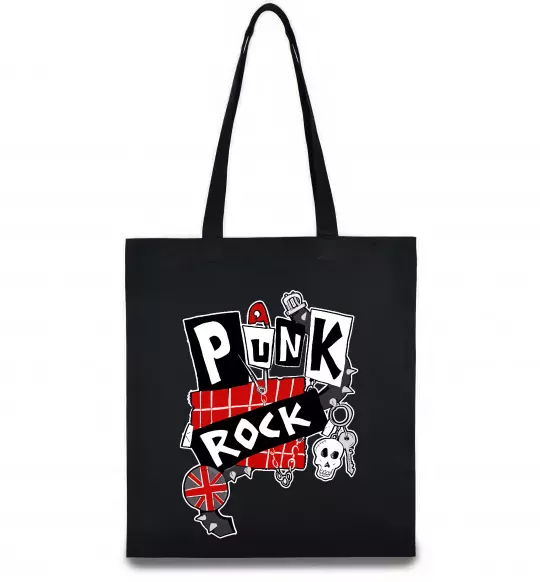 Эко-сумка Punk rock Черный фото