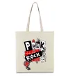 Эко-сумка Punk rock Бежевый фото