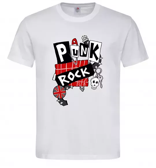 Чоловіча футболка Punk rock Білий фото