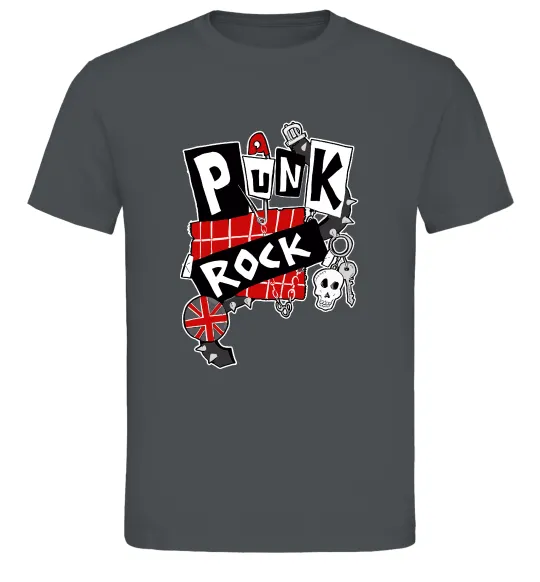 Чоловіча футболка Punk rock Графіт фото