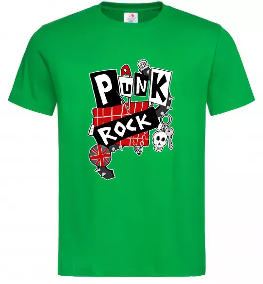 Чоловіча футболка Punk rock Зелений фото