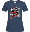 Жіноча футболка Punk rock Темно-синій Жіноча футболка Punk rock Темно-синій фото