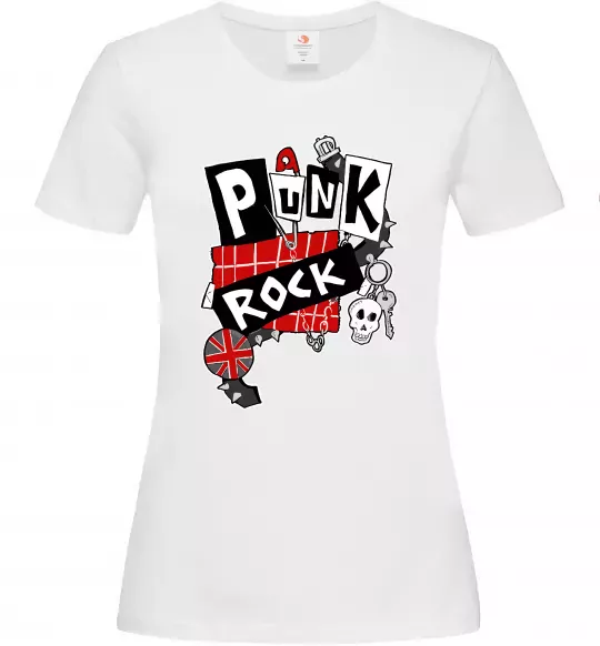 Жіноча футболка Punk rock Білий фото