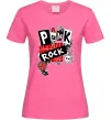 Жіноча футболка Punk rock Яскраво-рожевий Жіноча футболка Punk rock Яскраво-рожевий фото