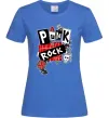 Жіноча футболка Punk rock Яскраво-синій Жіноча футболка Punk rock Яскраво-синій фото