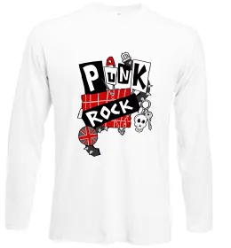Лонгслів Punk rock Білий фото