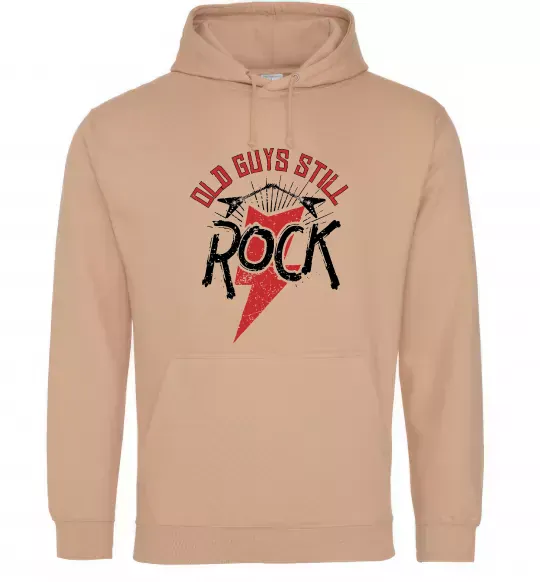 Чоловіча толстовка (худі) Old guys still rock Пісочний фото