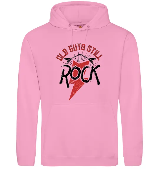 Женская толстовка (худи) Old guys still rock Розовый фото