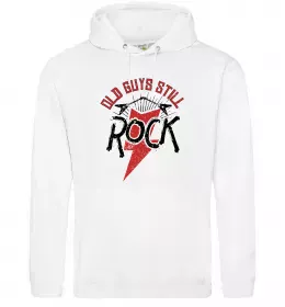 Женская толстовка (худи) Old guys still rock Белый фото