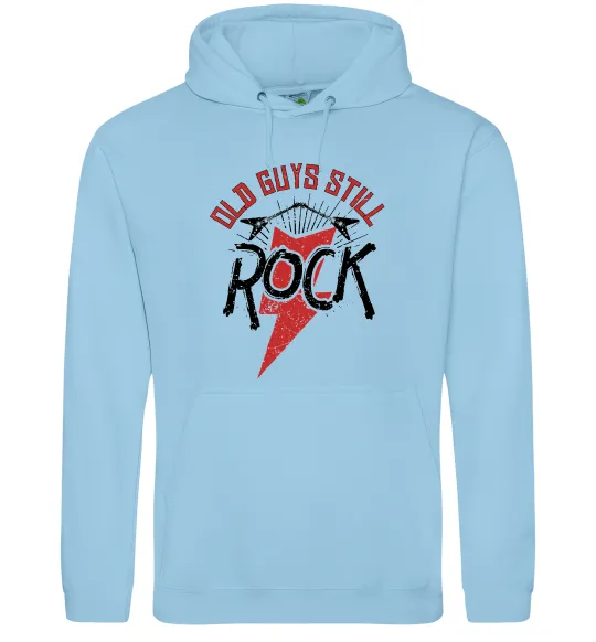 Женская толстовка (худи) Old guys still rock Голубой фото