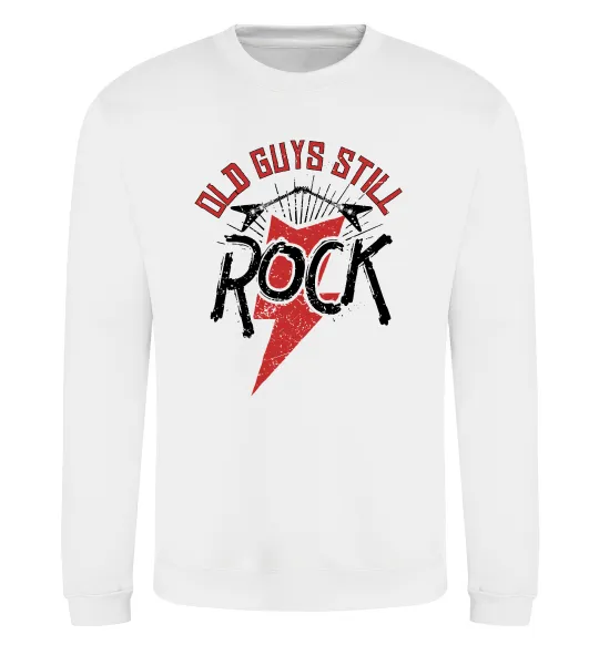 Свитшот Old guys still rock Белый фото