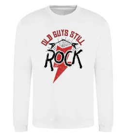 Свитшот Old guys still rock Белый фото