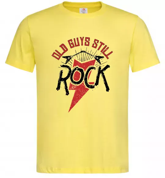 Чоловіча футболка Old guys still rock Лимонний фото