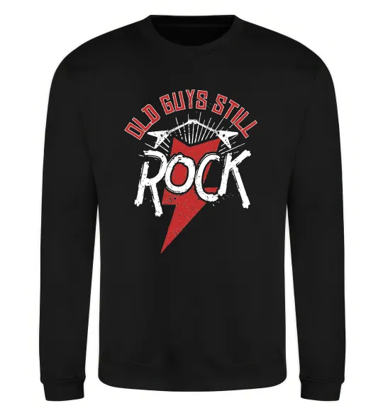 Свитшот Old guys still rock Черный фото