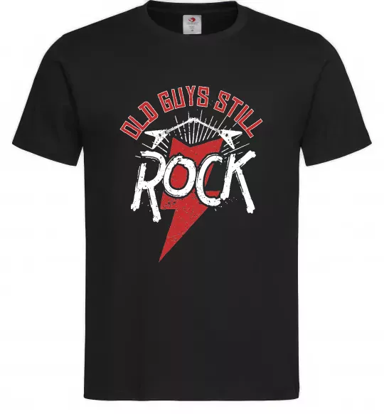 Чоловіча футболка Old guys still rock Чорний фото