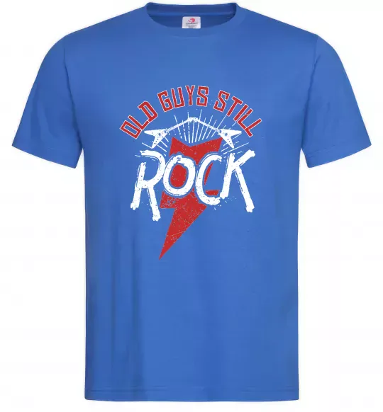 Чоловіча футболка Old guys still rock Яскраво-синій фото