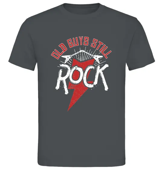 Чоловіча футболка Old guys still rock Графіт фото
