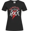 Жіноча футболка Old guys still rock Чорний фото
