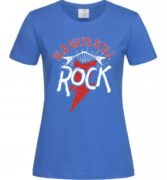 Жіноча футболка Old guys still rock Яскраво-синій фото