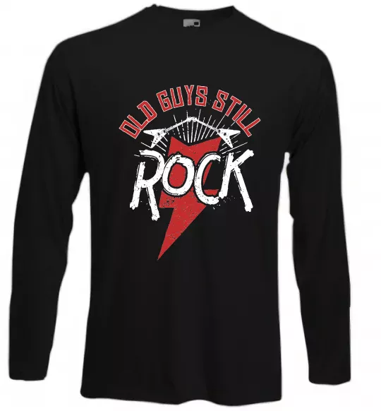 Лонгслів Old guys still rock Чорний фото